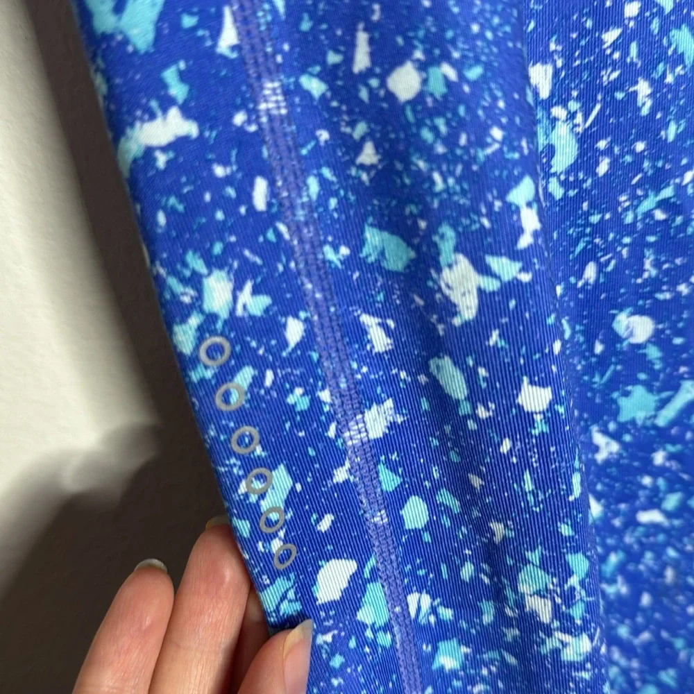 Nike Dri-Fit electric blue speckled athletic running tights leggings size S